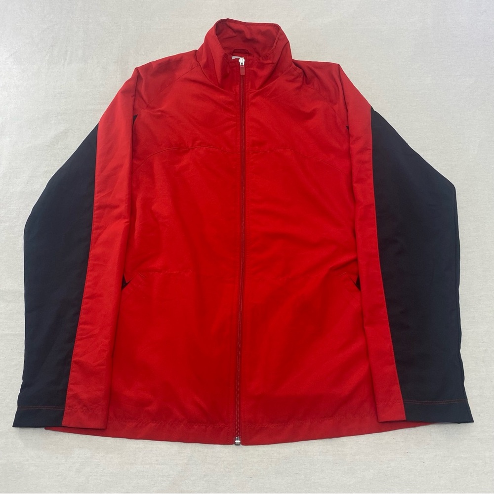 VTG Y2K Nike Silver Tag Women's XL 16-18 Windbreaker Jacket Red Mesh Lined Track
